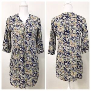 Skies are Blue Dress Tunic Floral Lined Medium.